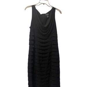 American Living Black Layered Midi Dress